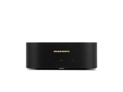 Black Marantz audio device on a white background