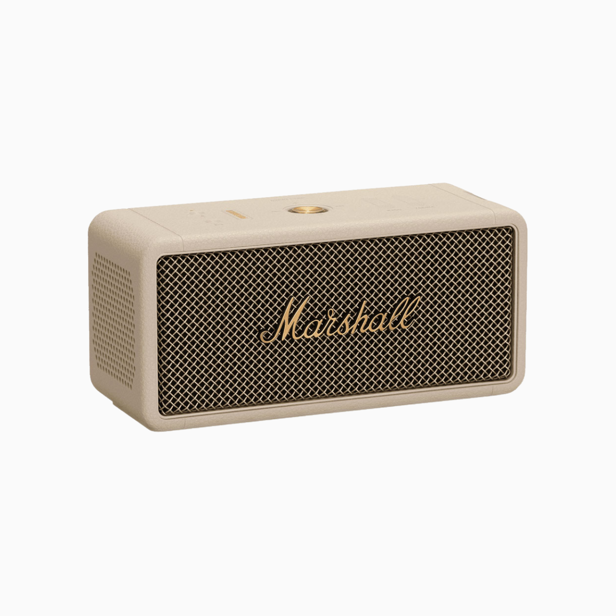 Beige Marshall speaker on a white background