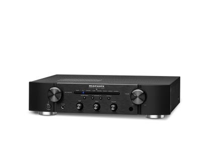 Marantz audio amplifier on a white background