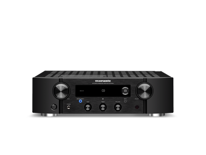 Marantz audio amplifier on a white background