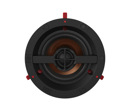 Top view of a black speaker on a white background