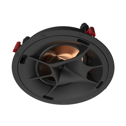 Speaker with visible driver and enclosure on a white background