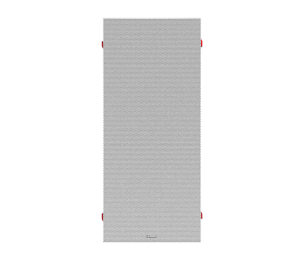 Textured black and white patterned rug on a white background