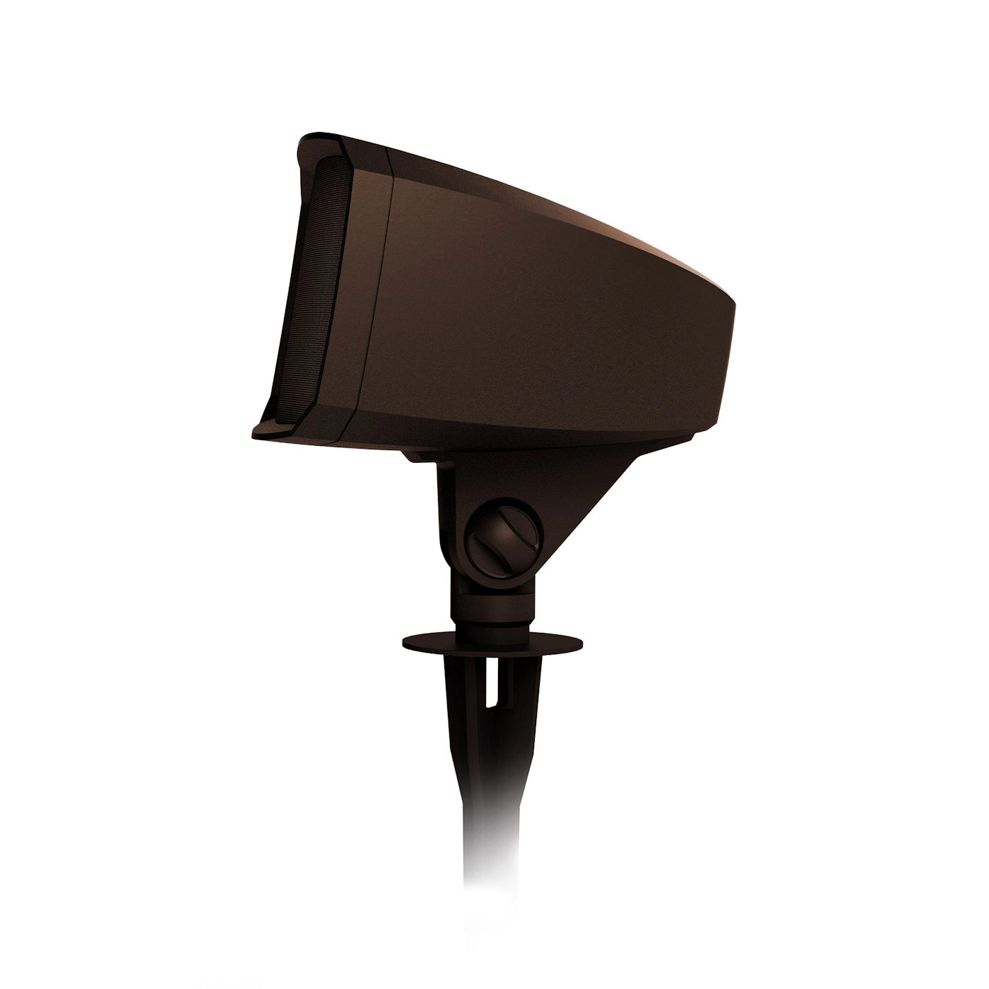 Brown outdoor light fixture on a white background