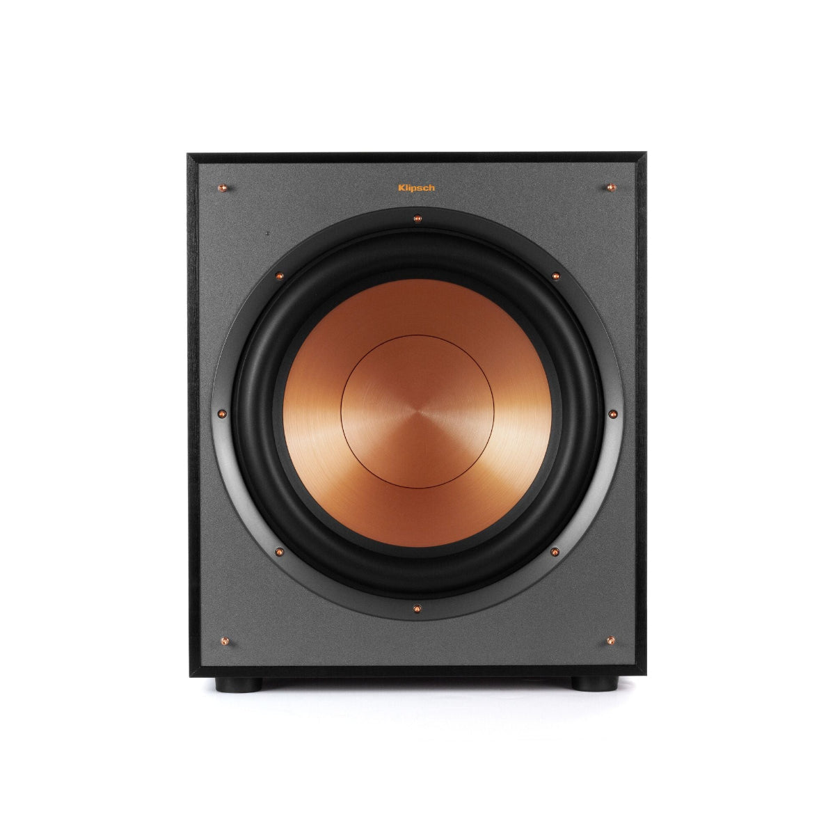 Klipsch subwoofer on a white background