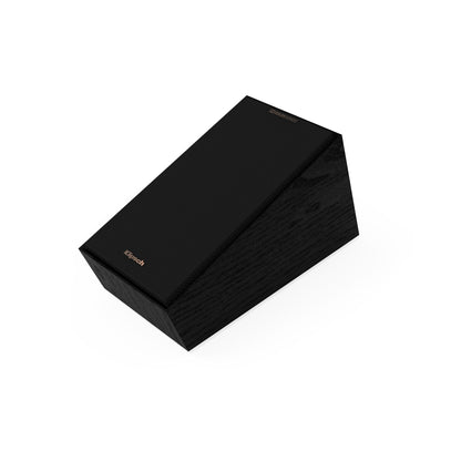 Black wedge-shaped product on a white background