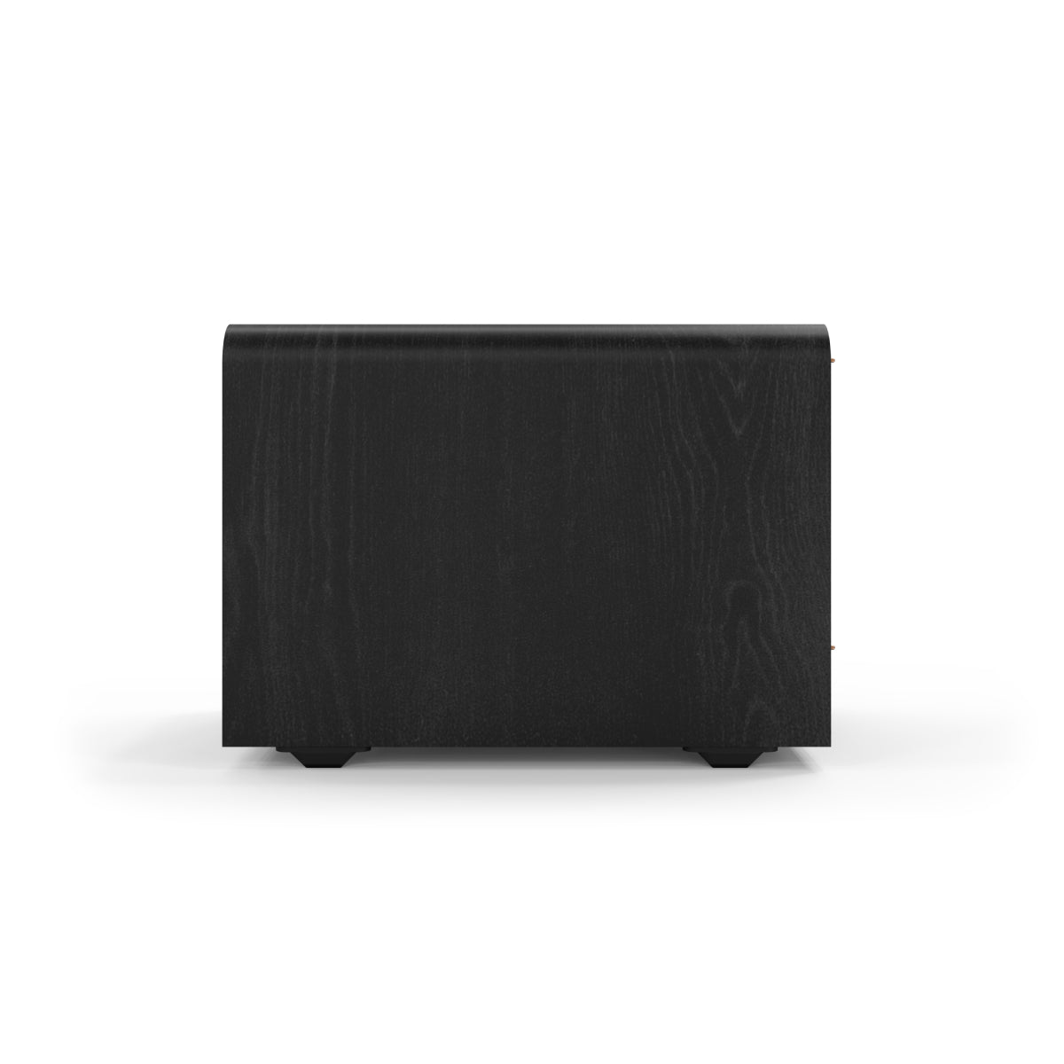 Black rectangular object on a white background