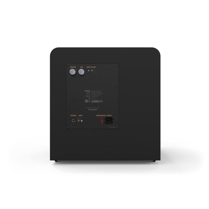 Black electronic device with control panel on a white background