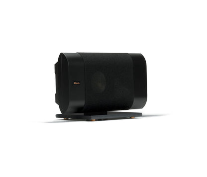 Black speaker on a white background