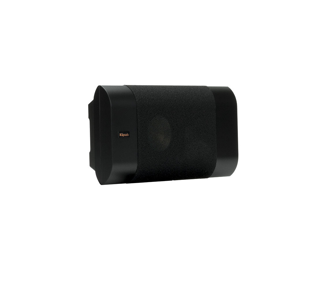 Black speaker on a white background
