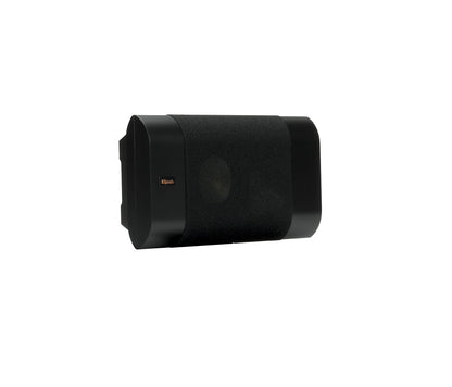 Black speaker on a white background
