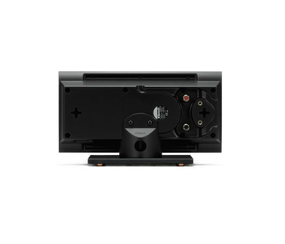 Black electronic device with connectors on a white background