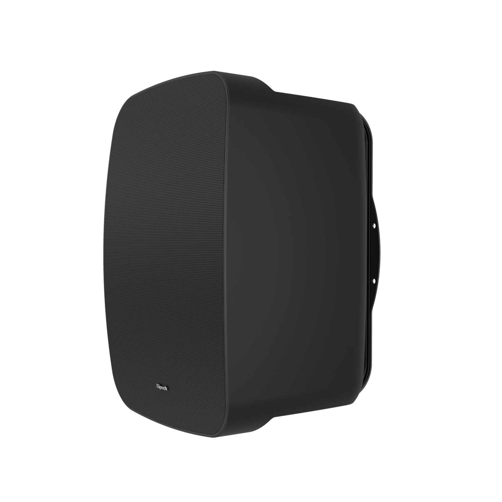 Black speaker on a white background