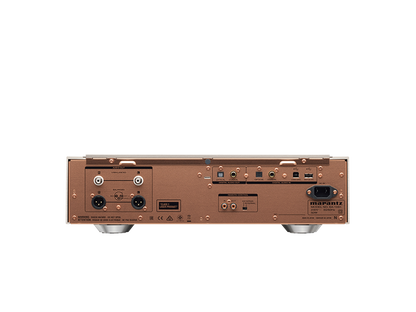 Brown audio equipment with Marantz branding on a white background