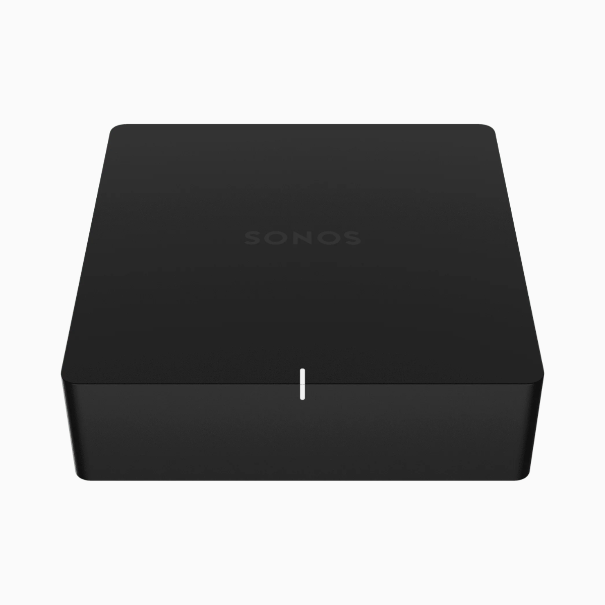 Black Sonos device on a white background