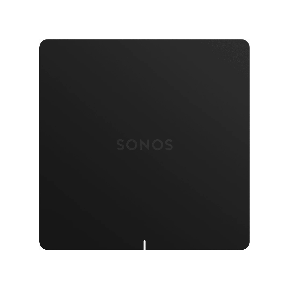 Black Sonos device on a white background