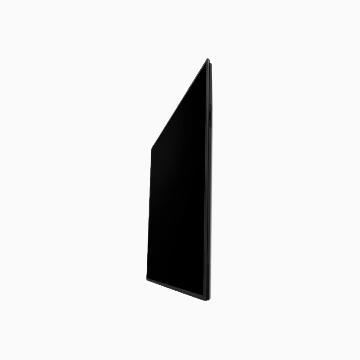Black rectangular object on a white background