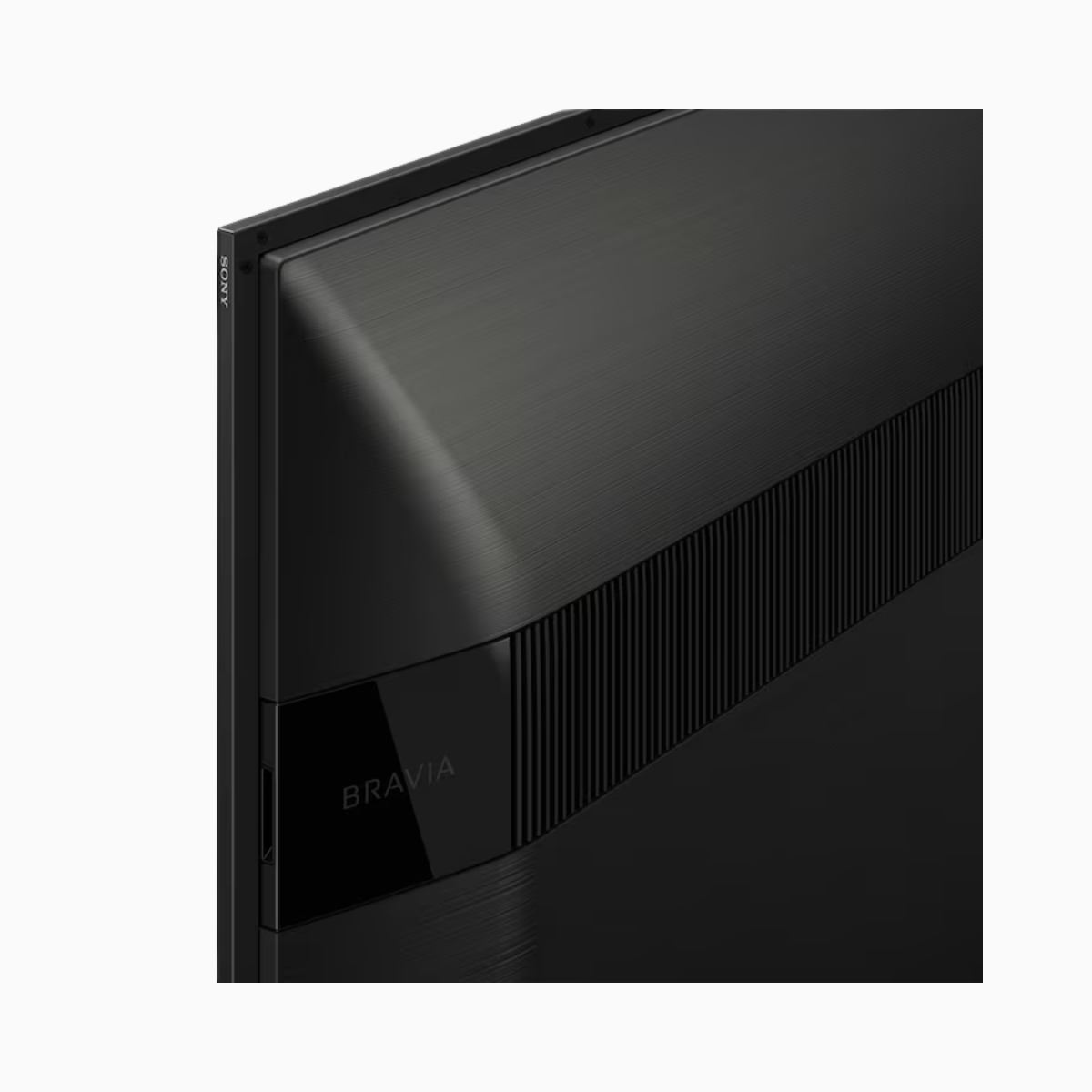 Black television with 'Bravia' branding on a white background