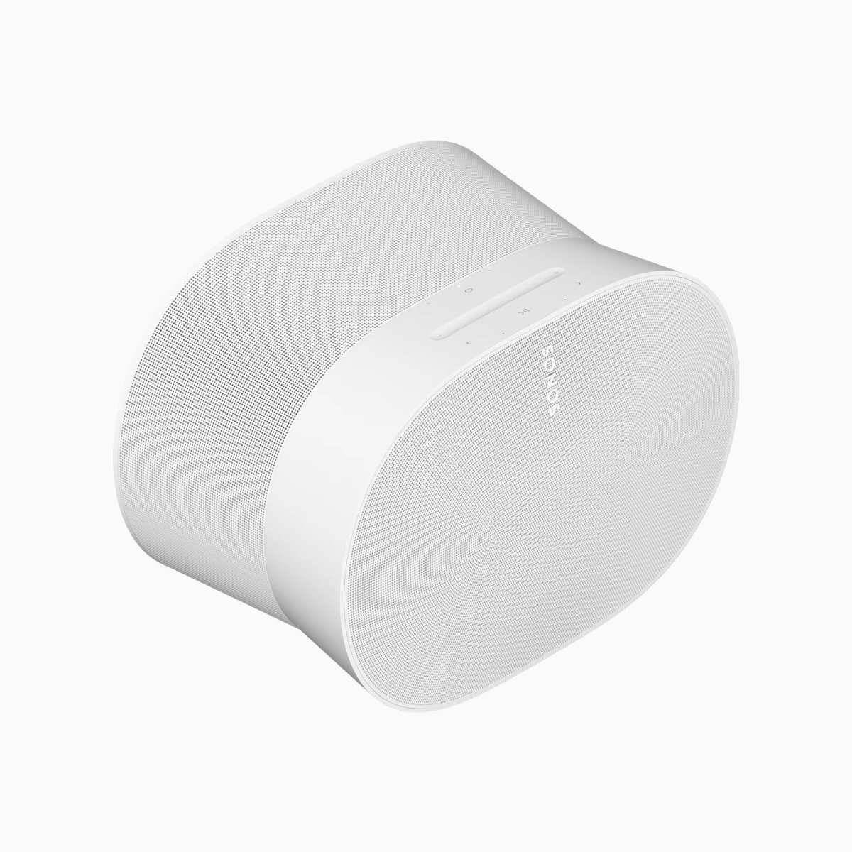 White outdoor speaker on a white background