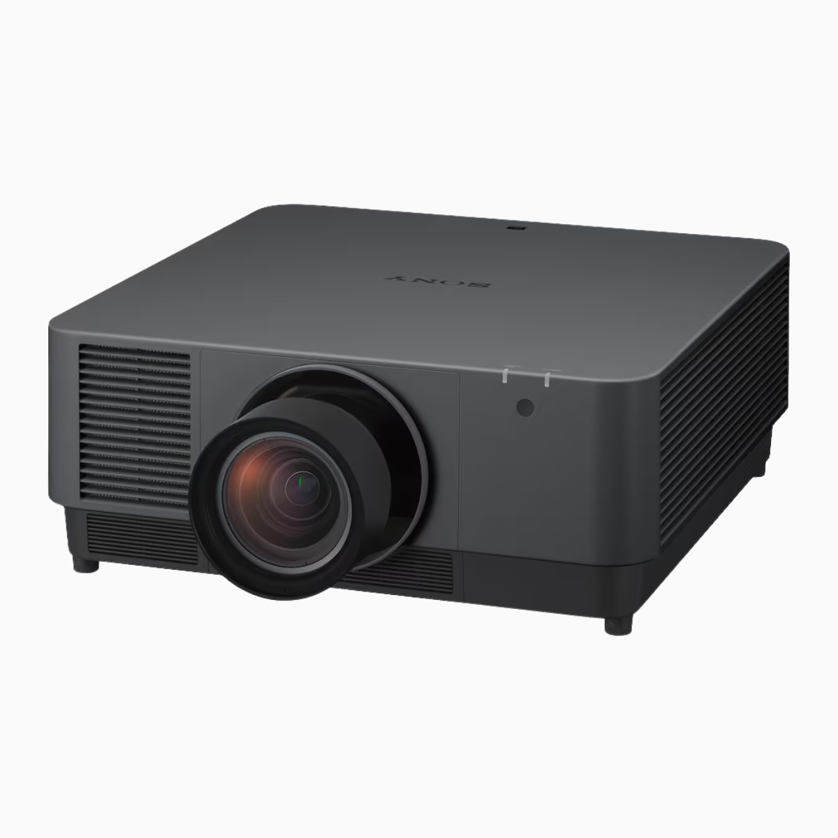 Black projector on a white background